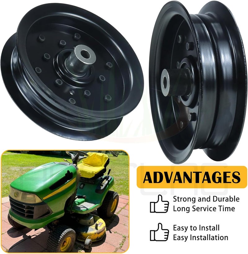 BOSFLAG 2 Pack 197379 Idler Pulley Replaces 532196106, 532197379, Craftsman 196106 for Husqvarna z254f Z254 YTH24V48 YTH24K48 YTH2348 YTH22V46 YTH20K46 YTH18542 RZ5426 RZ5424 MZ54 LGT2654 Mowers - Image 5